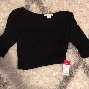 Super soft crop top quarter sleeve